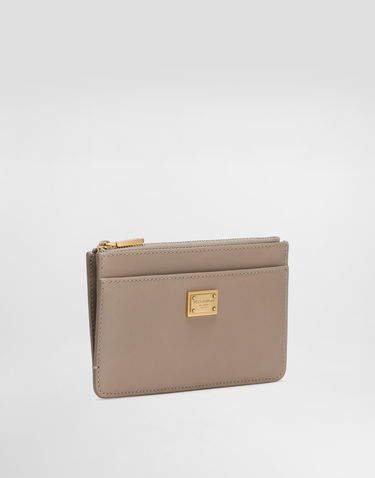 Tegnebog Dolce & Gabbana Dolce & Gabbana Plongé Calfskin Card Holder Beige | BI1261A9S258I399, 1
