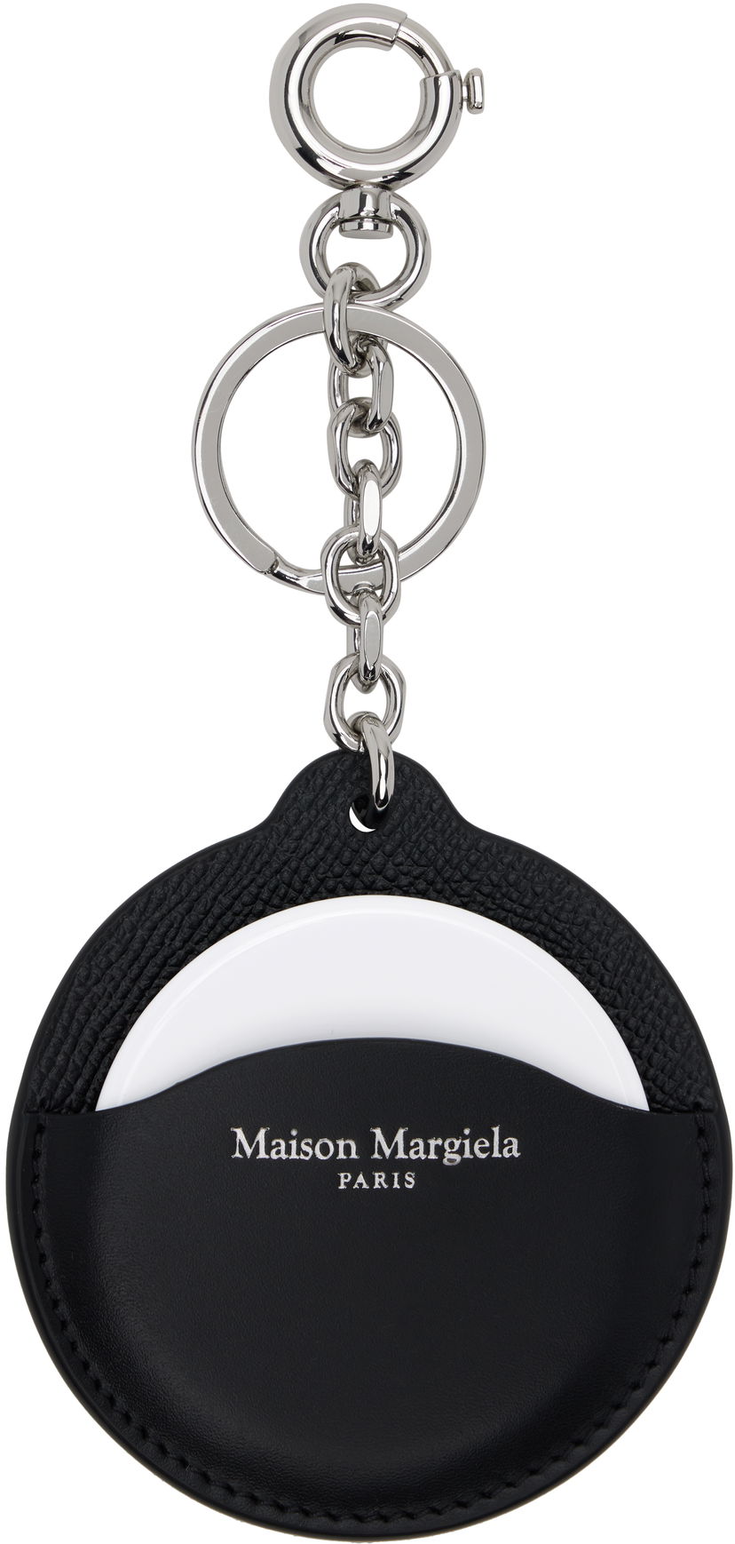 Nøgleringe Maison Margiela Maison Margiela Logo Leather Keychain Sort | SA2UA0011 P4745