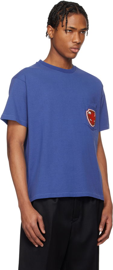 T-shirt Bode Bode Crest Pocket T-Shirt Blå | MRS25CS048, 1