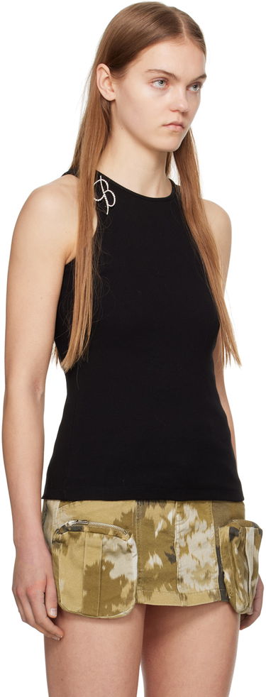 Tanktop Blumarine Crystal Embellished Tank Top Hvid | P422T059A, 4