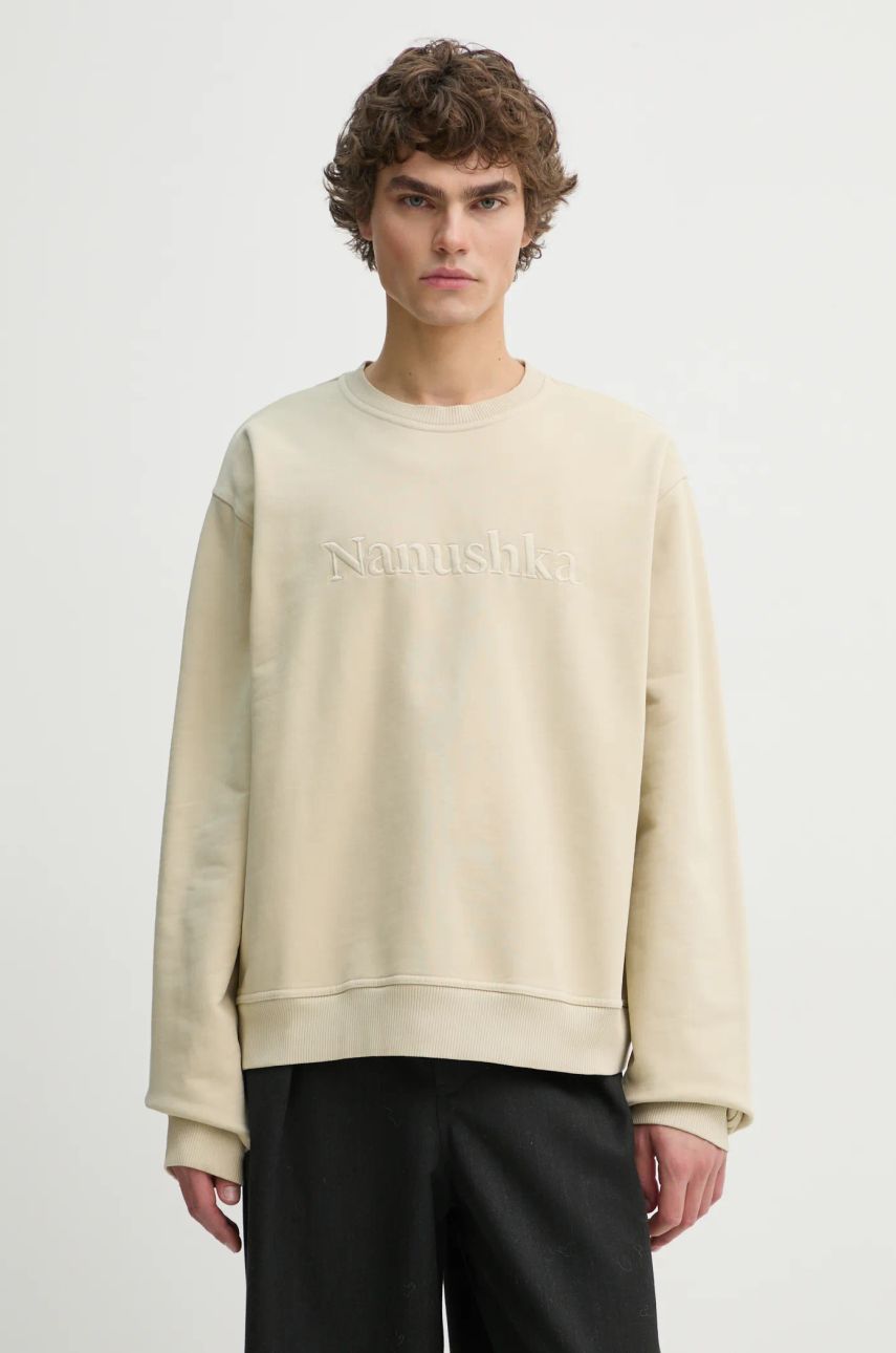 Sweatshirt Nanushka Remy Applique Sweatshirt Beige | NU24CRSH00273, 0