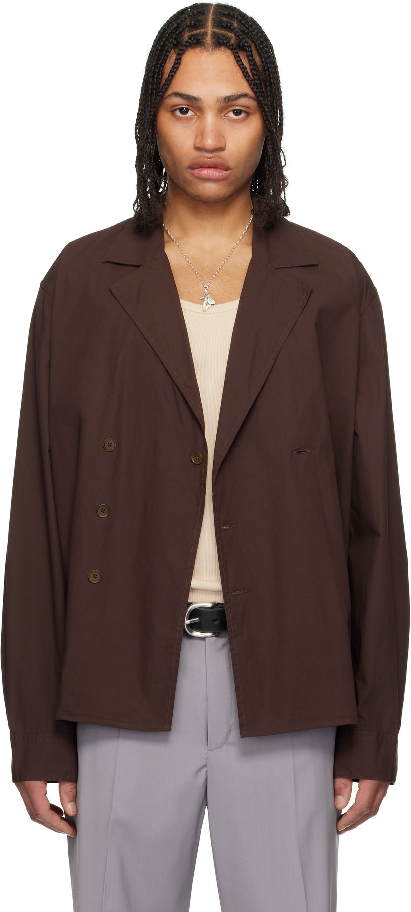 Jakke OUR LEGACY Our Legacy Duo Shirt Jacket Brun | M2252DH
