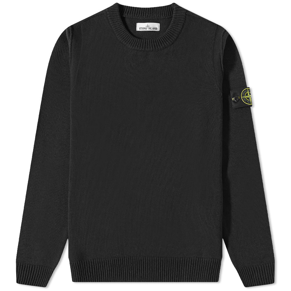 Sweater Stone Island Lambswool Crewneck Sort | 7715508A3-V0029, 0