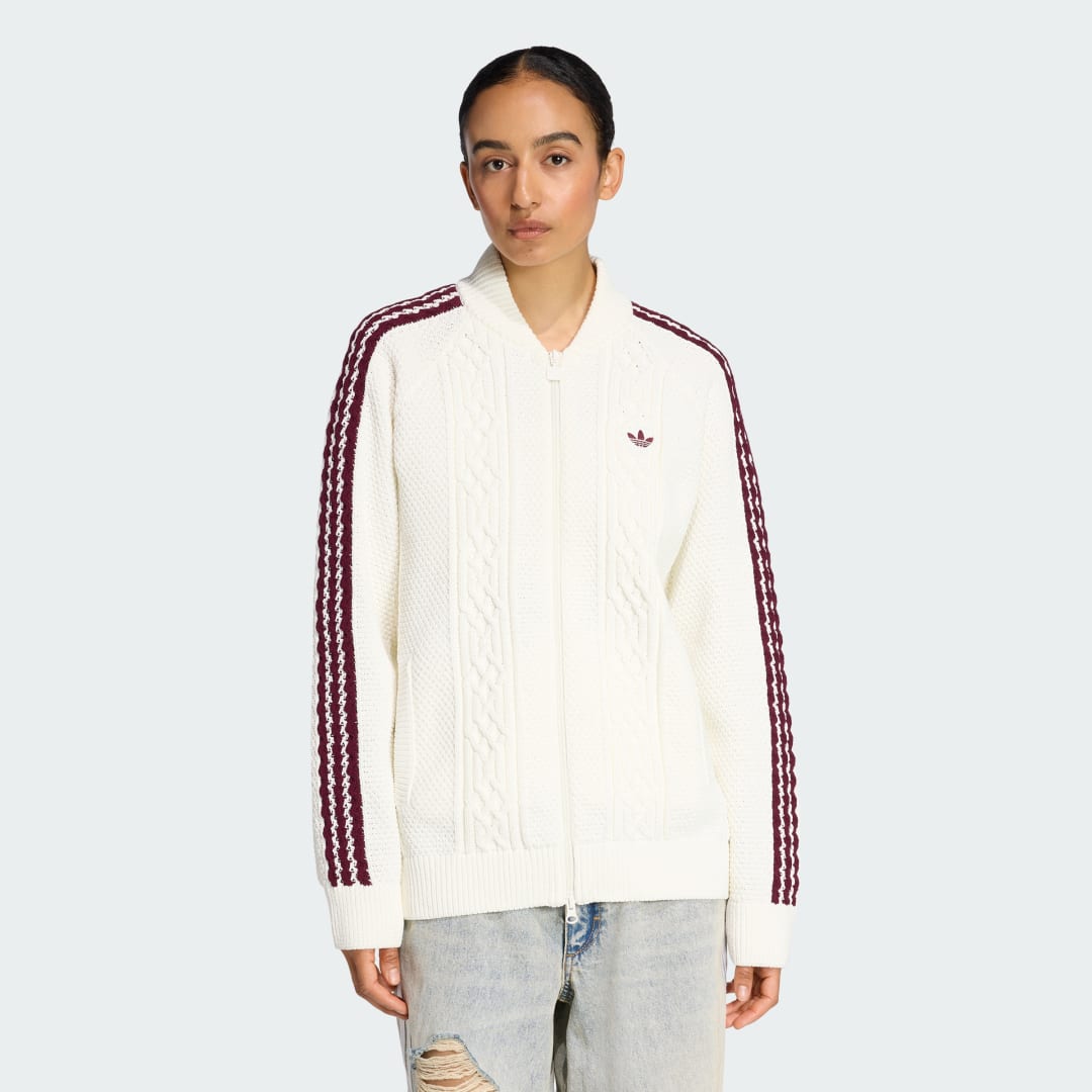 Sweater adidas Performance Adidas Originals Archive Cutline Knit Track Top Hvid | KS7804, 0