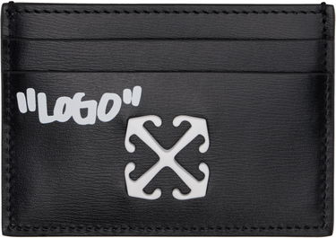 Tegnebog Off-White Off-White Jitney Quote Leather Card Holder Sort | OWND027C99LEA0021001, 0