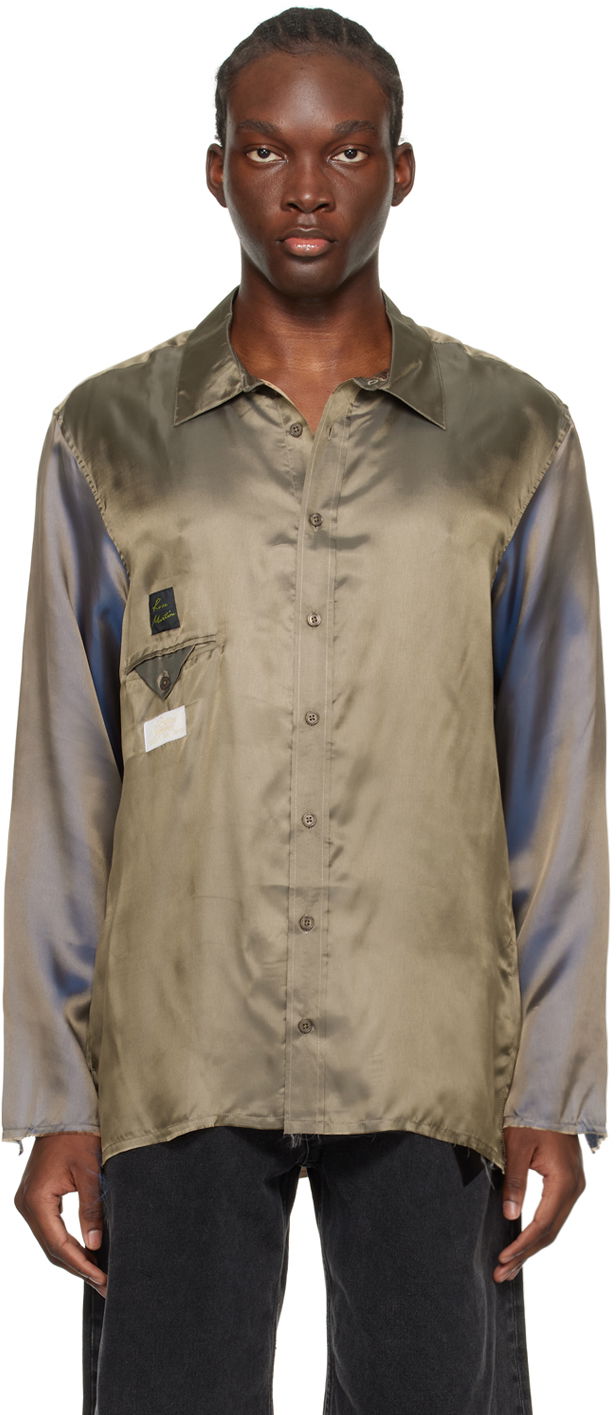 Skjorte Martine Rose Lining Shirt Beige | MRSS24-433
