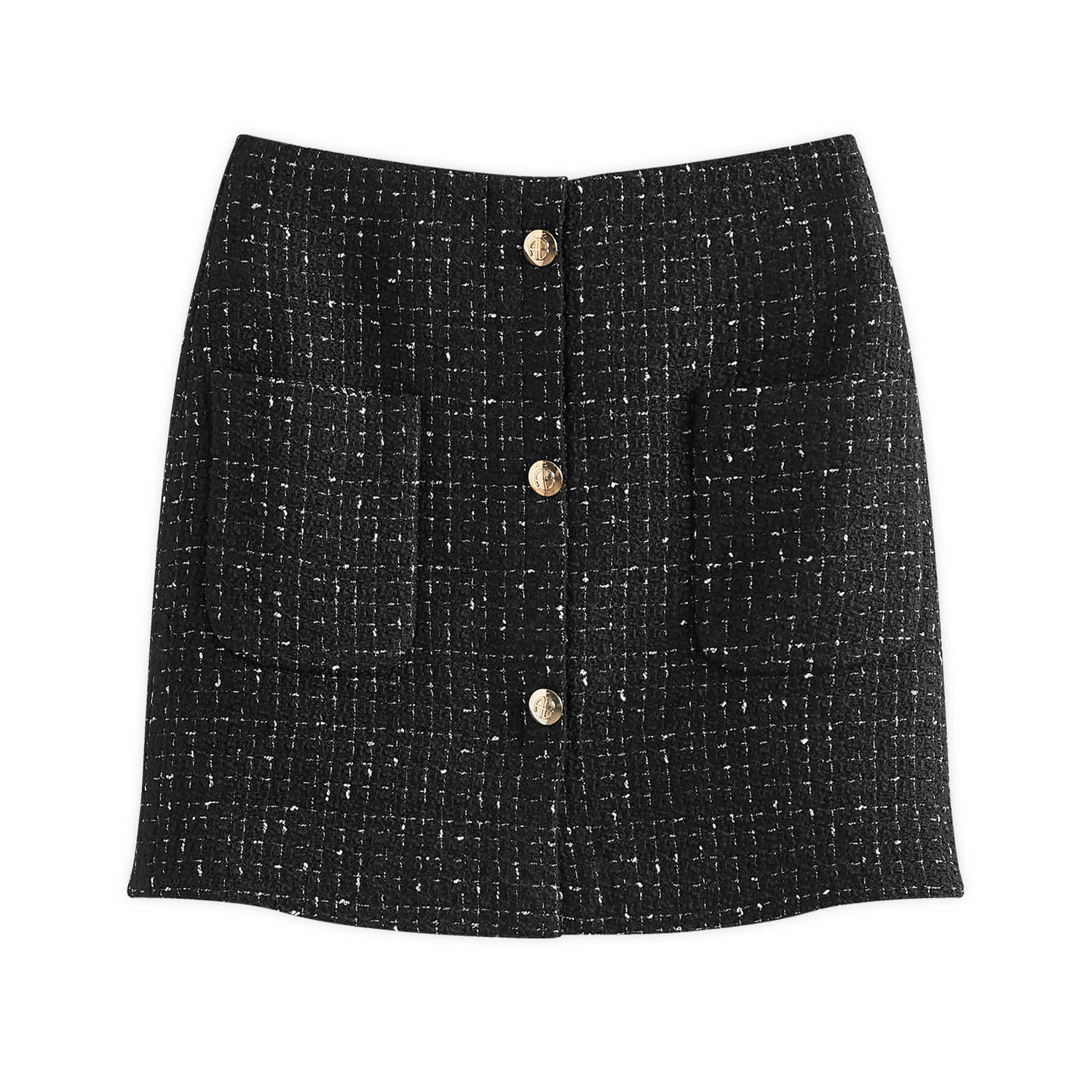 Nederdel Anine Bing Mateo Tweed Mini Skirt Sort | A-04-3327-CAE28, 1