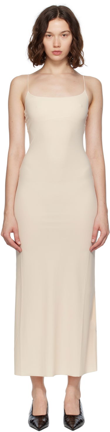 Kjole Maison Margiela MM6 Maison Margiela Slip Maxi Dress Beige | S52DG0022 S20518, 0
