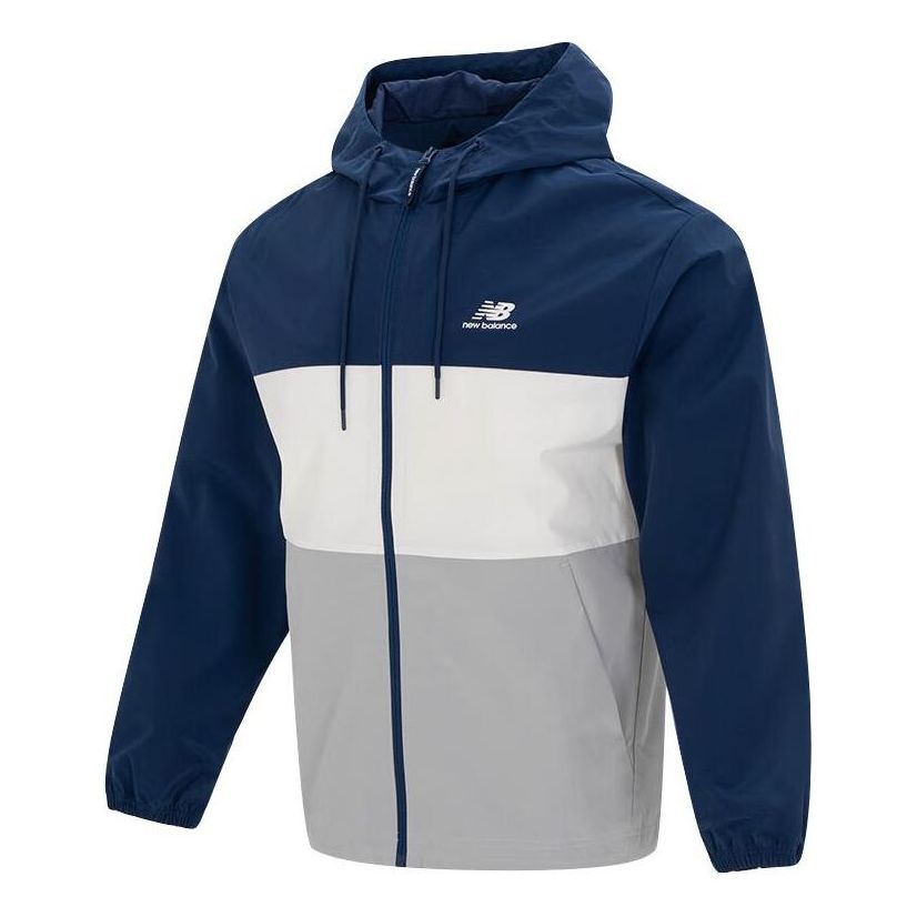 Vindjakke New Balance Lifestyle Hooded Jacket Blå | 5AD38011-NV