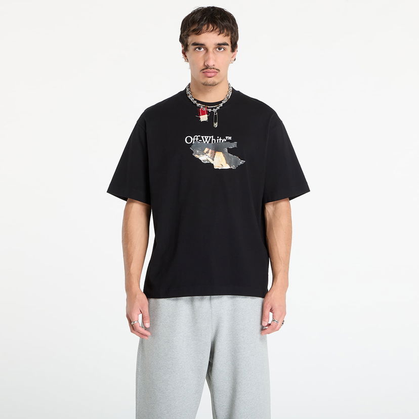 T-shirt Off-White Off-White Paint Arrow Skate Short Sleeve T-Shirt Sort | OMAA120F25JER00U1001