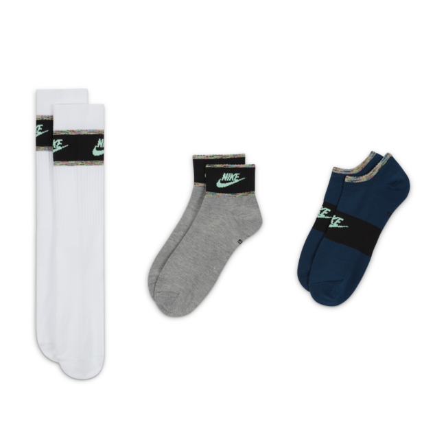 Sokker Nike Everyday Essentials Multi-Height Socks 3 Pairs Flerfarvet | DQ9166-902, 1