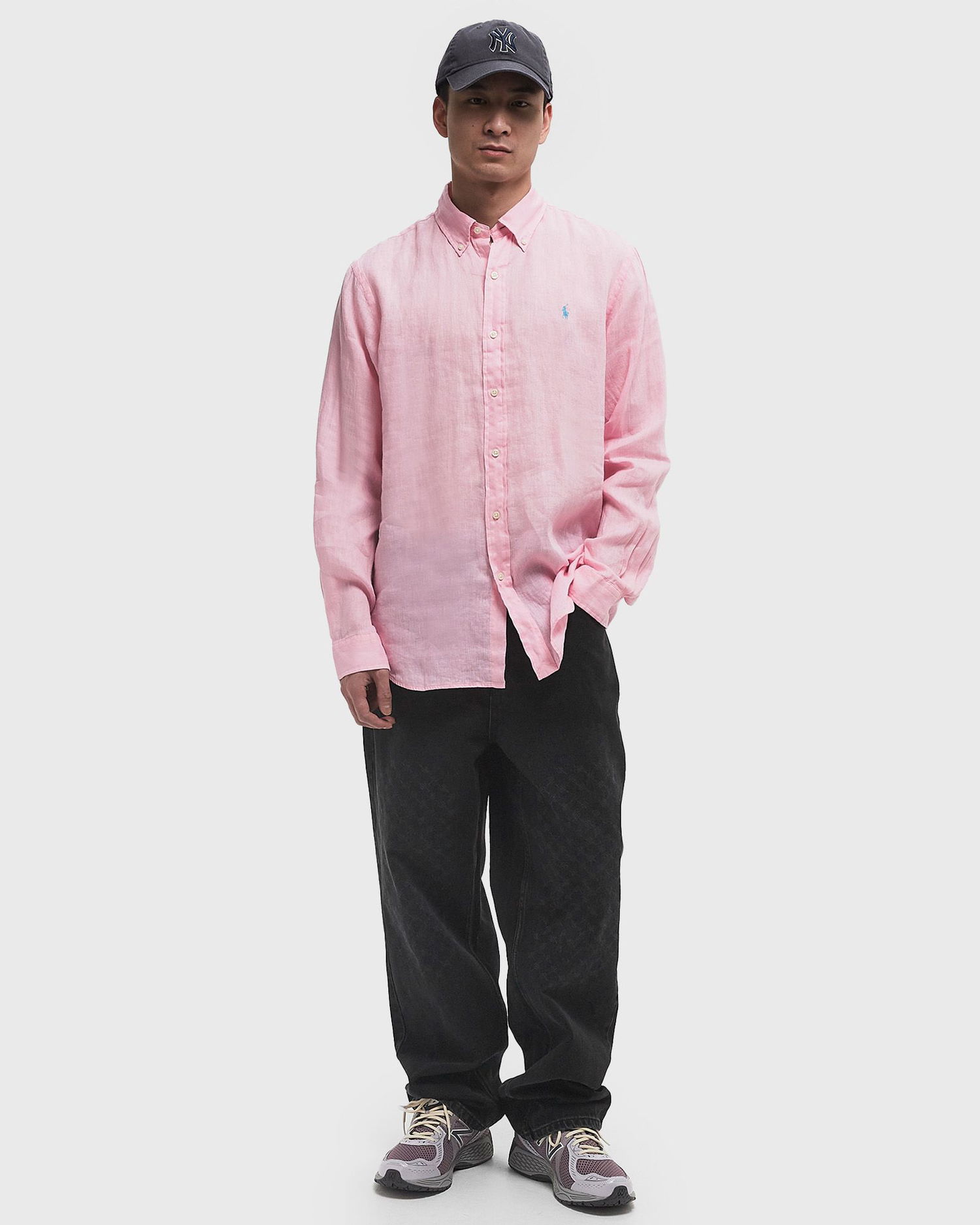 Skjorte Polo by Ralph Lauren Ralph Lauren Custom Fit Linen Sport Shirt XXL Lyserød | 710966294009, 1