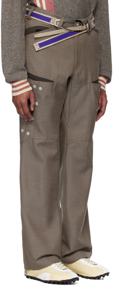 Bukser KIKO KOSTADINOV Kiko Kostadinov Inex Snap Trousers Brun | KKSS25T09-34, 1