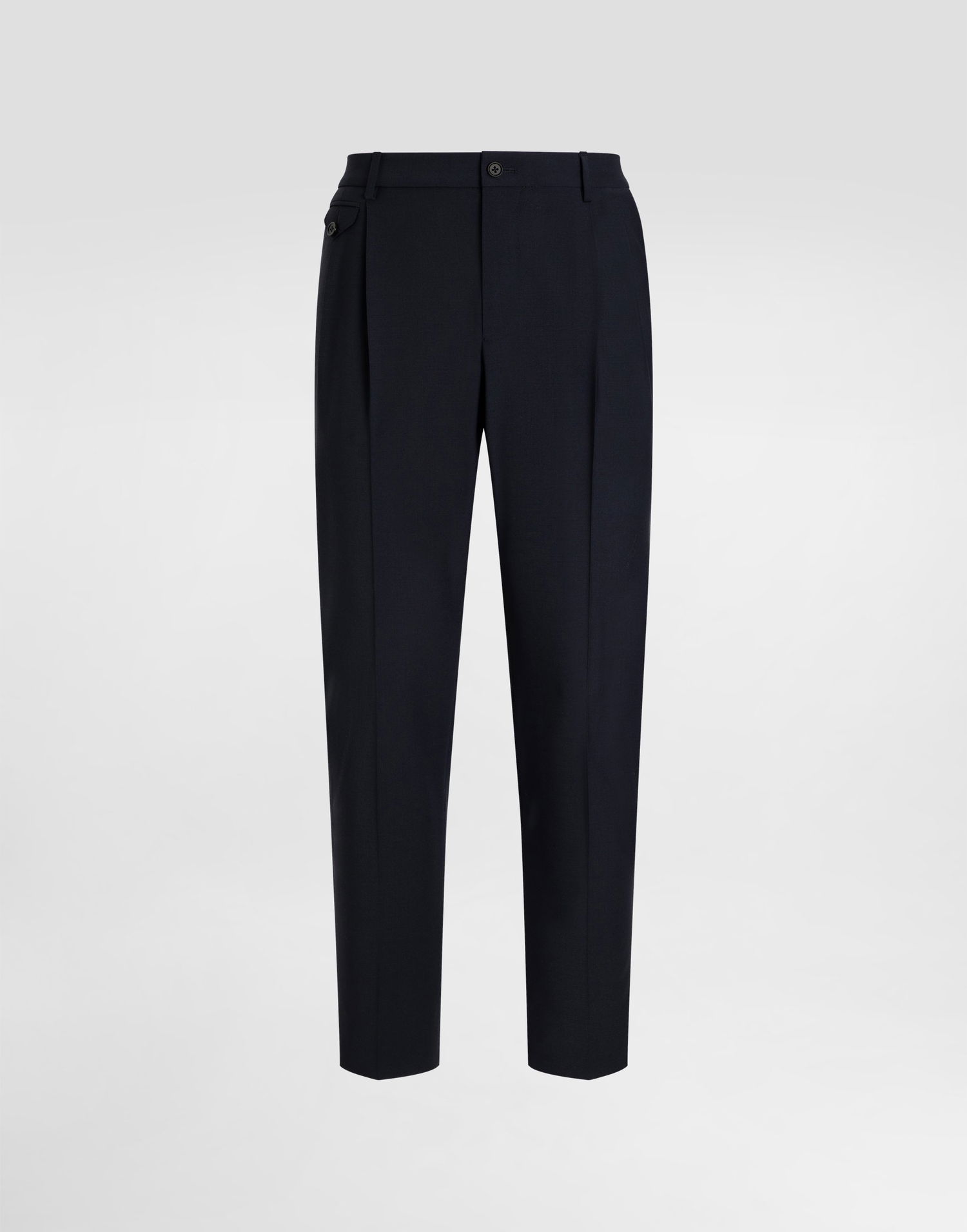 Bukser Dolce & Gabbana Dolce & Gabbana Wool Blend Pleated Trousers Mørkeblå | GV4EETGJ777B3681, 0