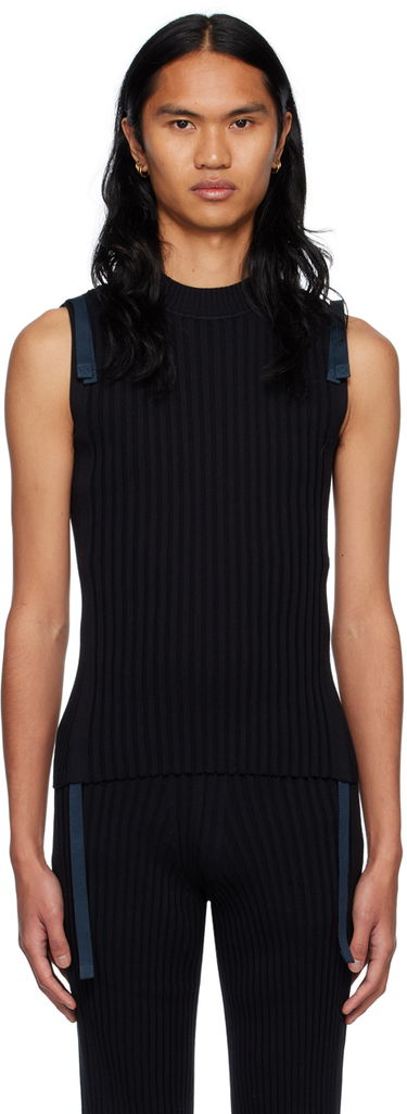 Tanktop Dion Lee Gathered Utility Tank Top Sort | C7140R23, 0