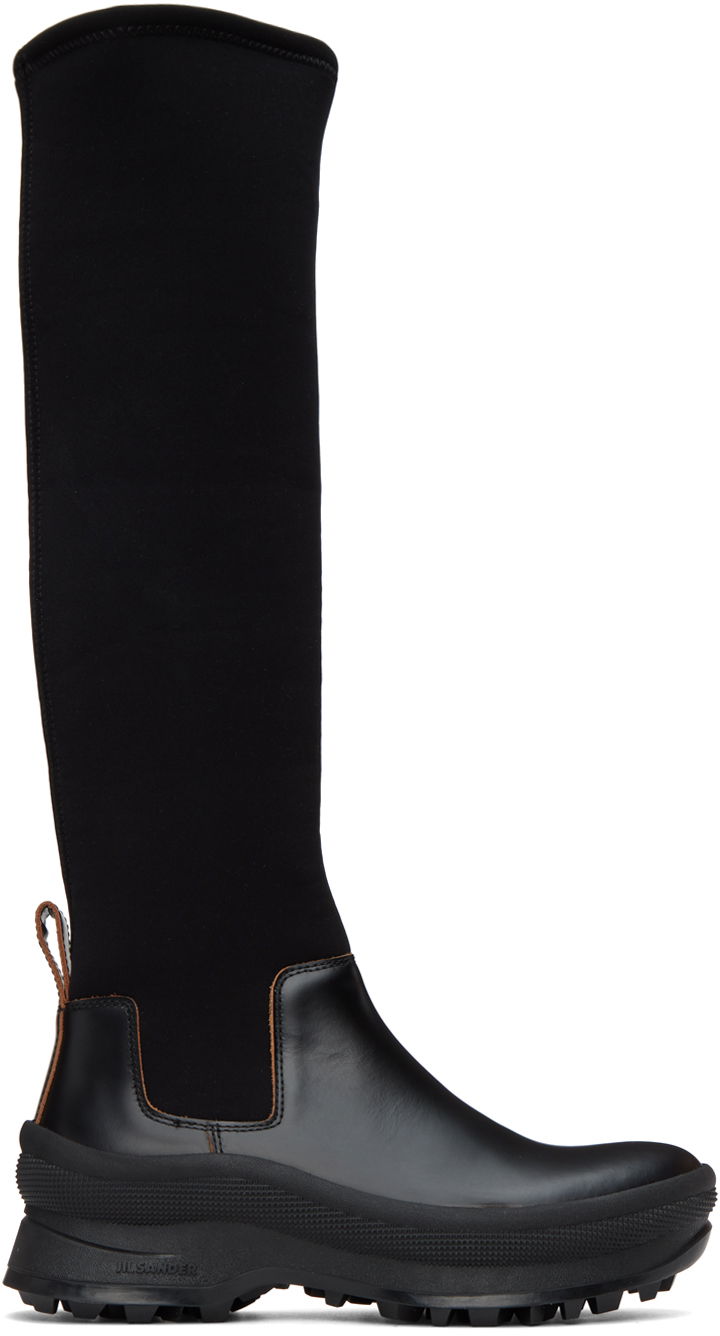 Sneakers og sko Jil Sander Jil Sander Tall Leather Boots Sort | J44WW0001_P4193