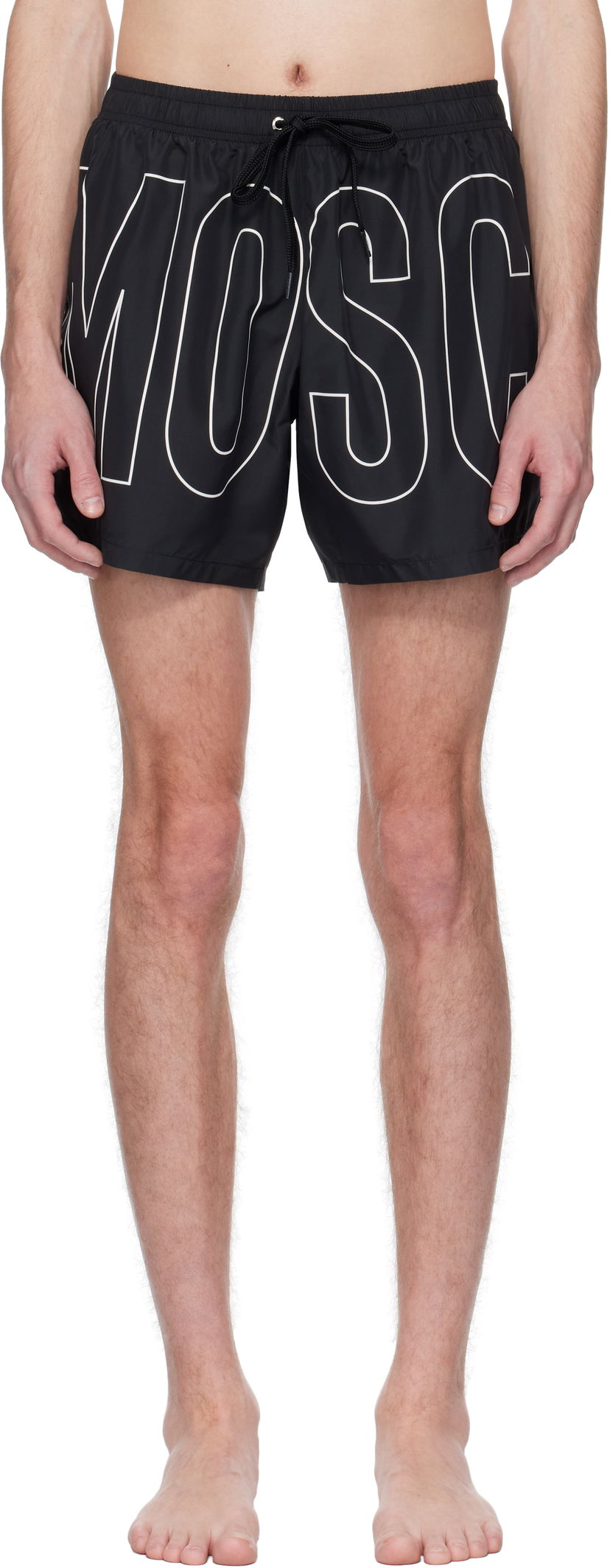Badetøj Moschino Moschino Logo Swim Shorts Sort | V3A4224 9301 1555