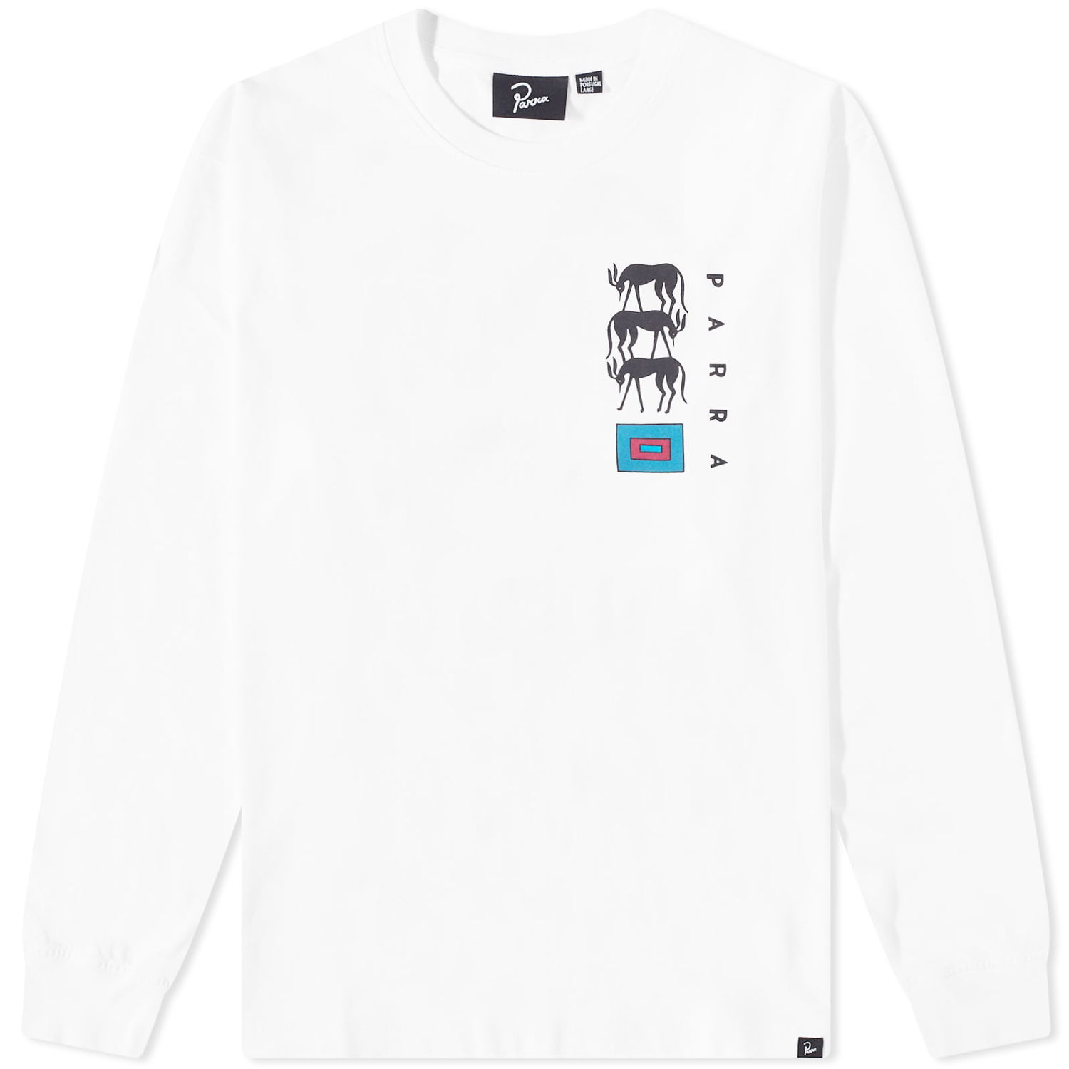 T-shirt By Parra Long Sleeve The Berry Farm Tee Hvid | 49420-WHT, 0