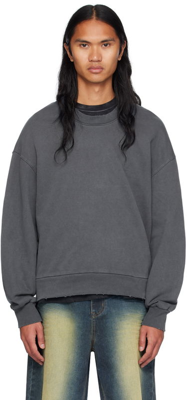 Sweater We11done We11done Wide Neck Sweatshirt Grå | WD-TH2-24-801-U-CH, 0