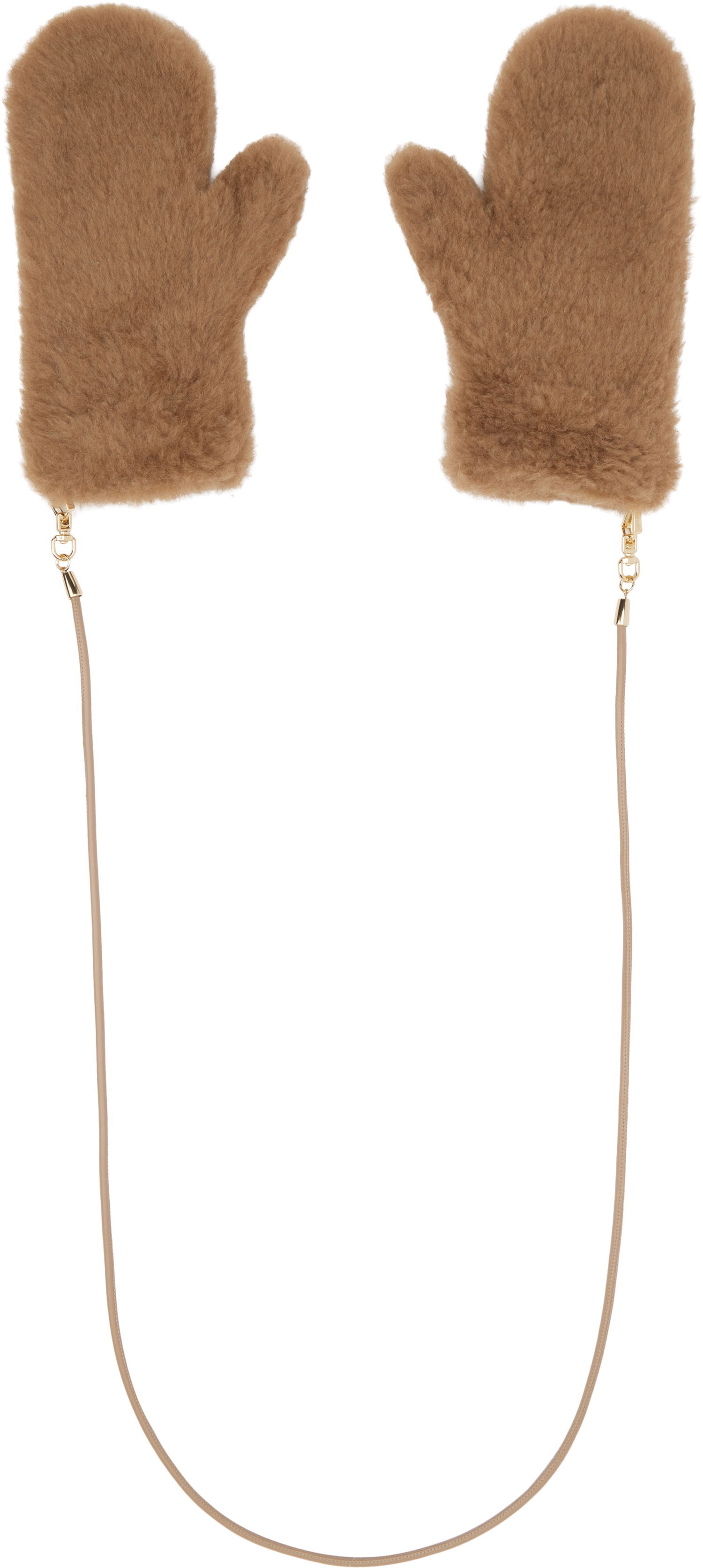 Handsker Max Mara Max Mara Ombrat2 Faux Fur Mittens Brun | 2524566052600, 1