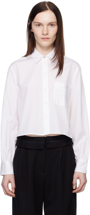 Skjorte rag & bone Rag & Bone Maxine Jewel Cropped Shirt Hvid | WAW24HA031CU31, 0