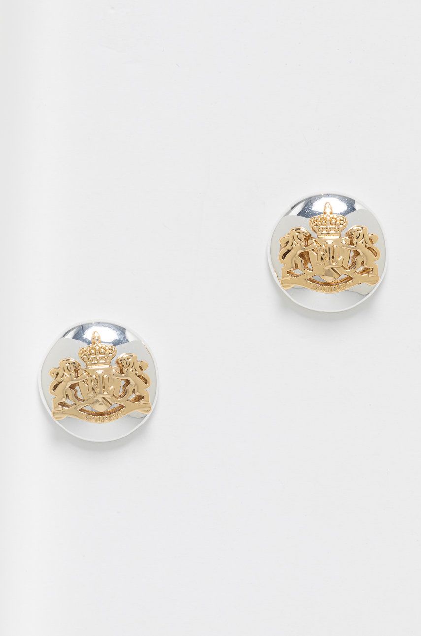 Øreringe Polo by Ralph Lauren Two-Tone Crest Stud Earrings Metalisk | 60492046.EZ6, 0