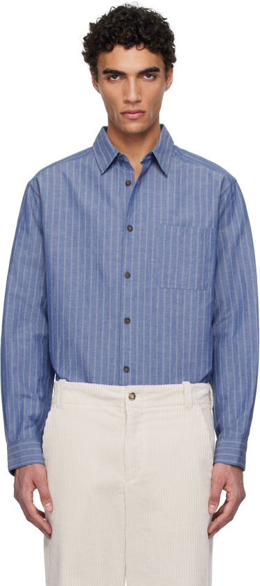 Skjorte A.P.C. A.P.C. Striped Button-Down Shirt Blå | COHFW-H12532, 0