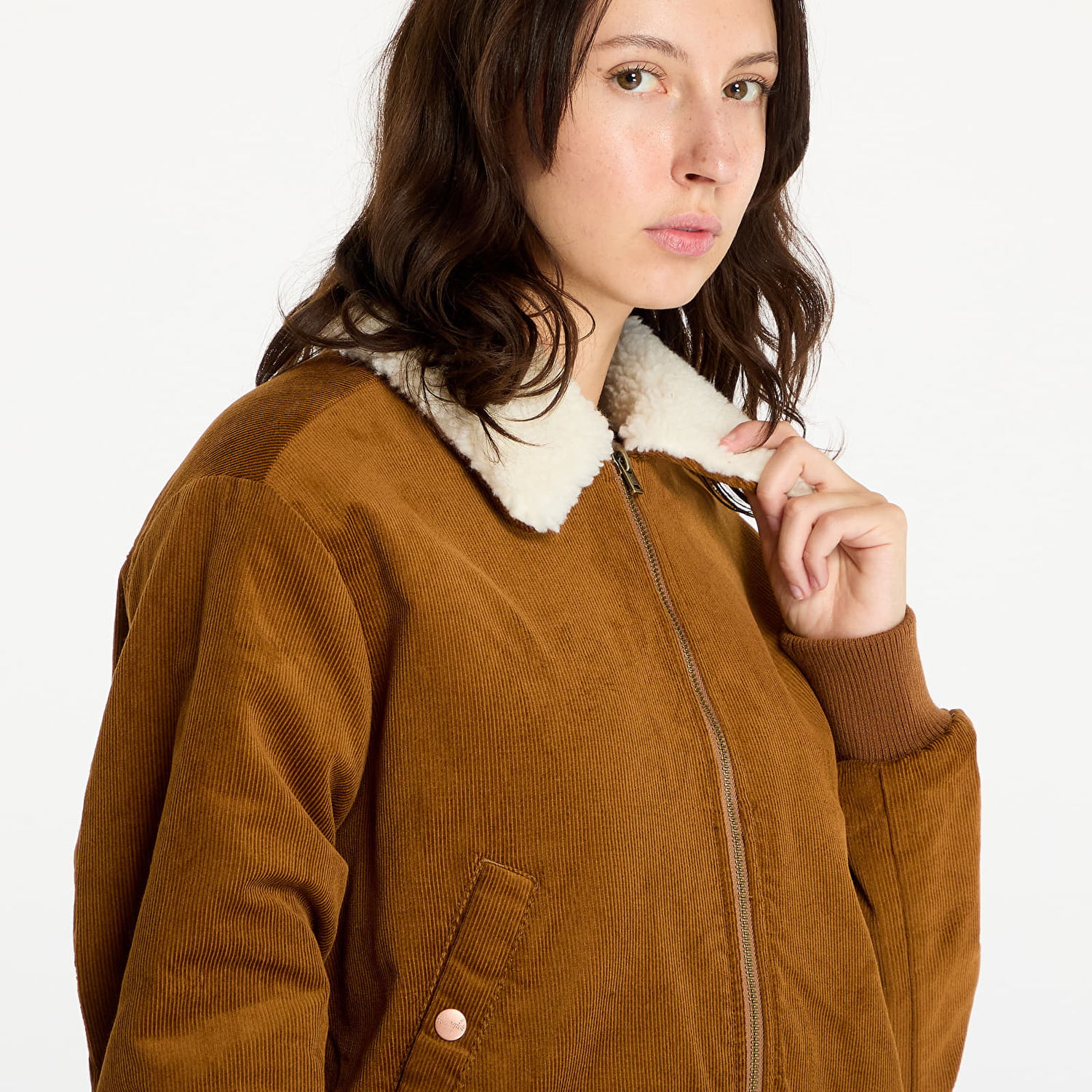 Jakke Wrangler Aviator Jacket Monks Robe Brun | 112356507, 1