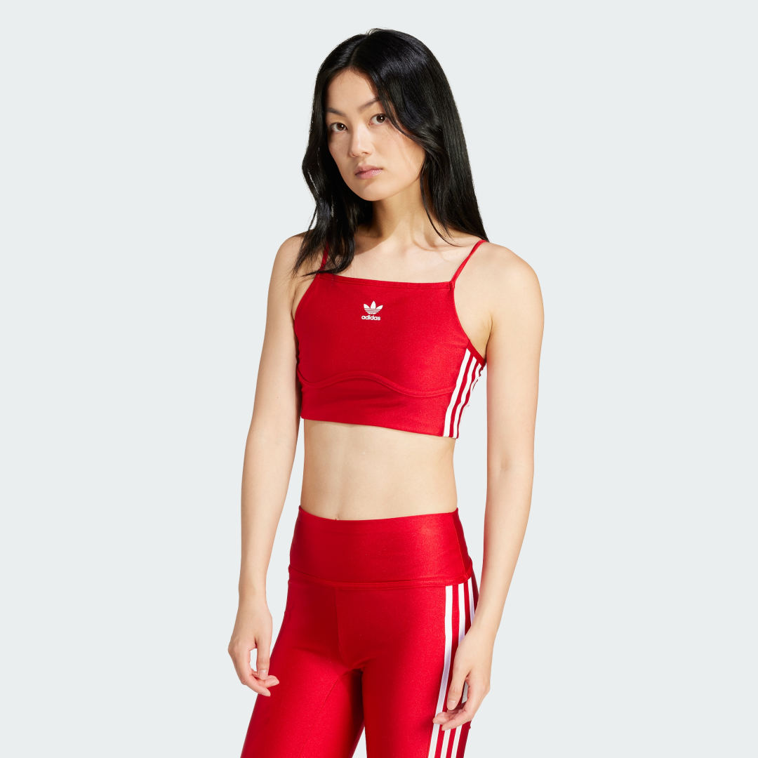 Bh adidas Originals Top 3-Stripes Bra Rød | IN8359, 0