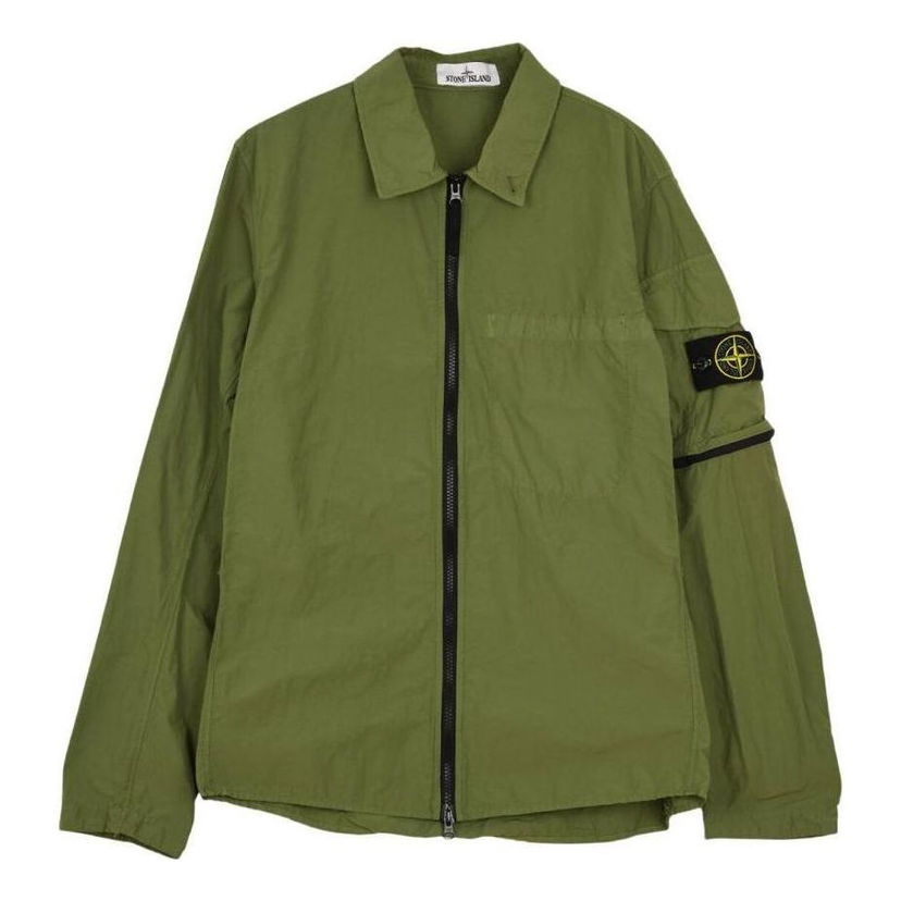 Skjorte Stone Island Naslan Light Jacket Grøn | 761510502-V0058