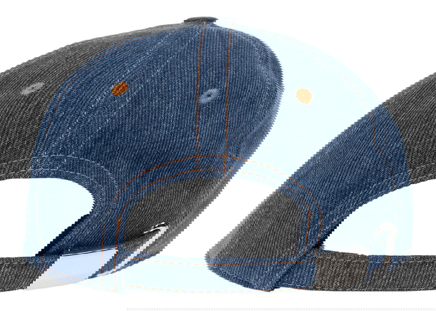 Kasket Burberry Embroidered-Logo Denim Baseball Cap Blue Blå | 8070766, 0