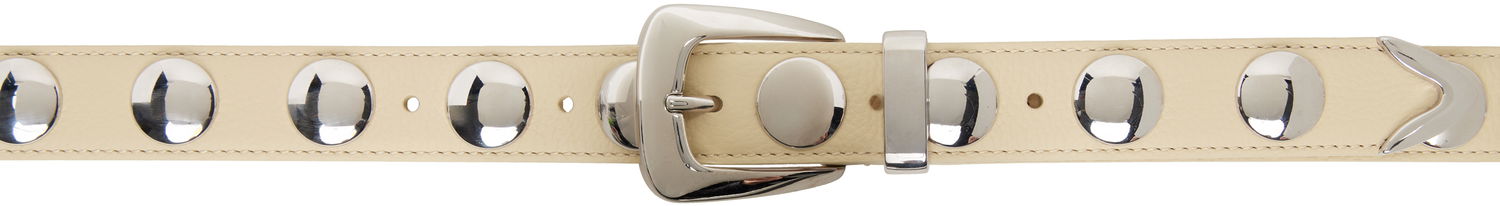 Bælter Khaite KHAITE Benny Studs Belt Beige | 10014-798, 0