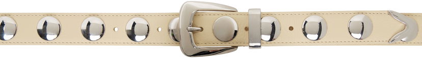Bælter Khaite KHAITE Benny Studs Belt Beige | 10014-798