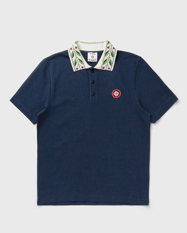 Polo skjorte Casablanca Laurel Pique Polo Shirt Mørkeblå | MPF25-JTP-243-02, 2