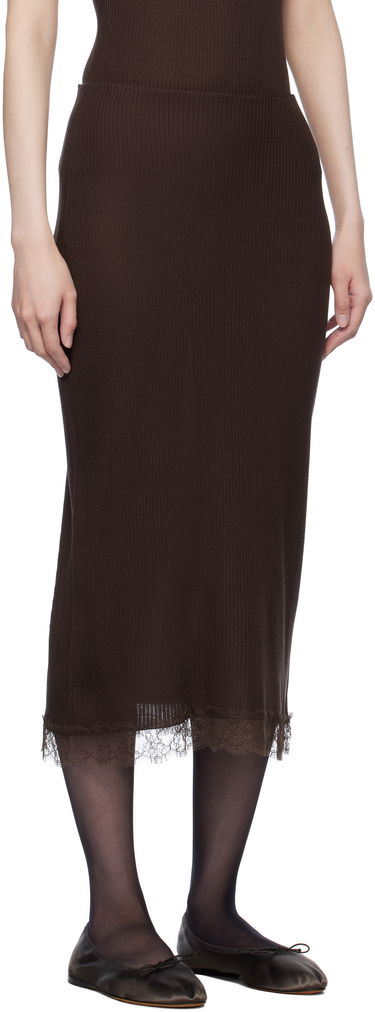 Nederdel The Row The Row Indira Midi Skirt Brun | 8438-Y136, 1