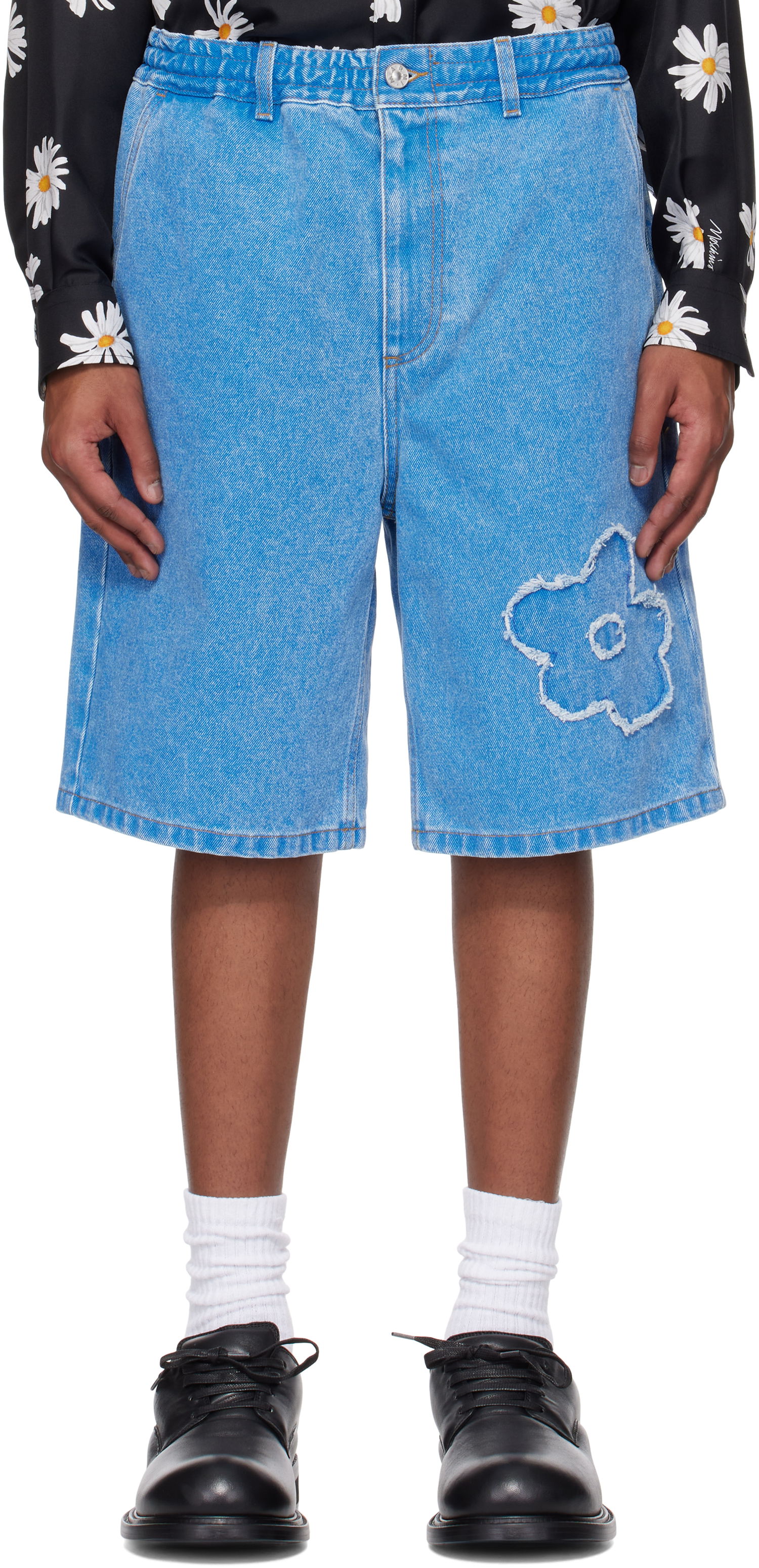 Shorts Marni Marni Patch Denim Shorts Blå | PUJU0070Q2 USCX34, 0
