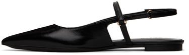 Tøj BY FAR BY FAR Jess Slingback Ballerina Flats Sort | 22SSJESFBLGLS, 2