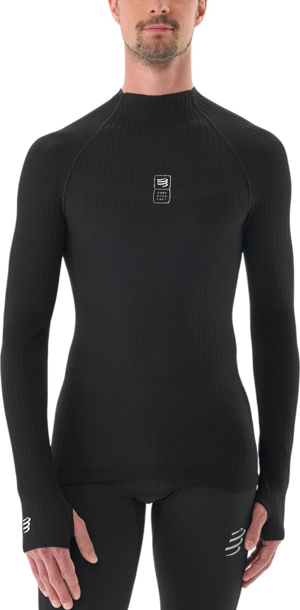 T-shirt Compressport 3D Thermo 110g LS Top Sort | ablu5109000, 0