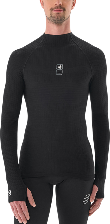 T-shirt Compressport 3D Thermo 110g LS Top Sort | ablu5109000, 0