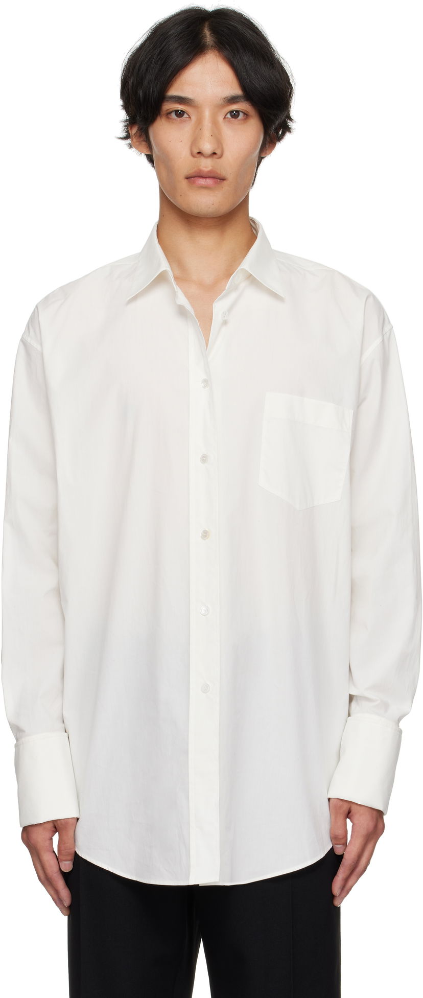 Skjorte The Row The Row Miller Shirt Hvid | 970-W4266