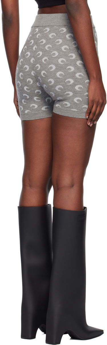 Shorts Marine Serre Marine Serre Moon Jacquard Knit Shorts Grå | WSH013ACKNI0530, 2