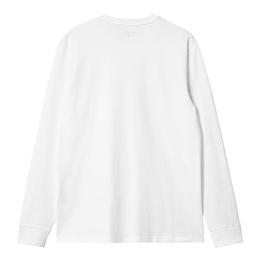T-shirt Carhartt WIP L/S Pocket T-Shirt Hvid | I030437_02_XX, 5