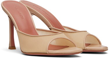 Tilbehør Amina Muaddi Amina Muaddi Alexa Mesh 95 Heeled Sandals Beige | SSENSE EXCLUSIVE 95MM ALEXA MESH, 3