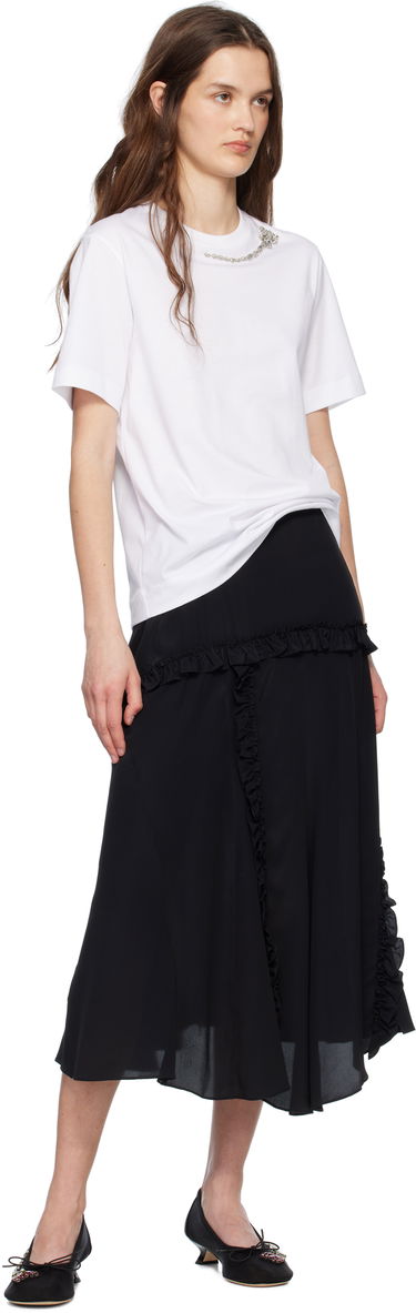 T-shirt Simone Rocha Simone Rocha Embellished Flower T-Shirt Hvid | 5342B 0553, 4