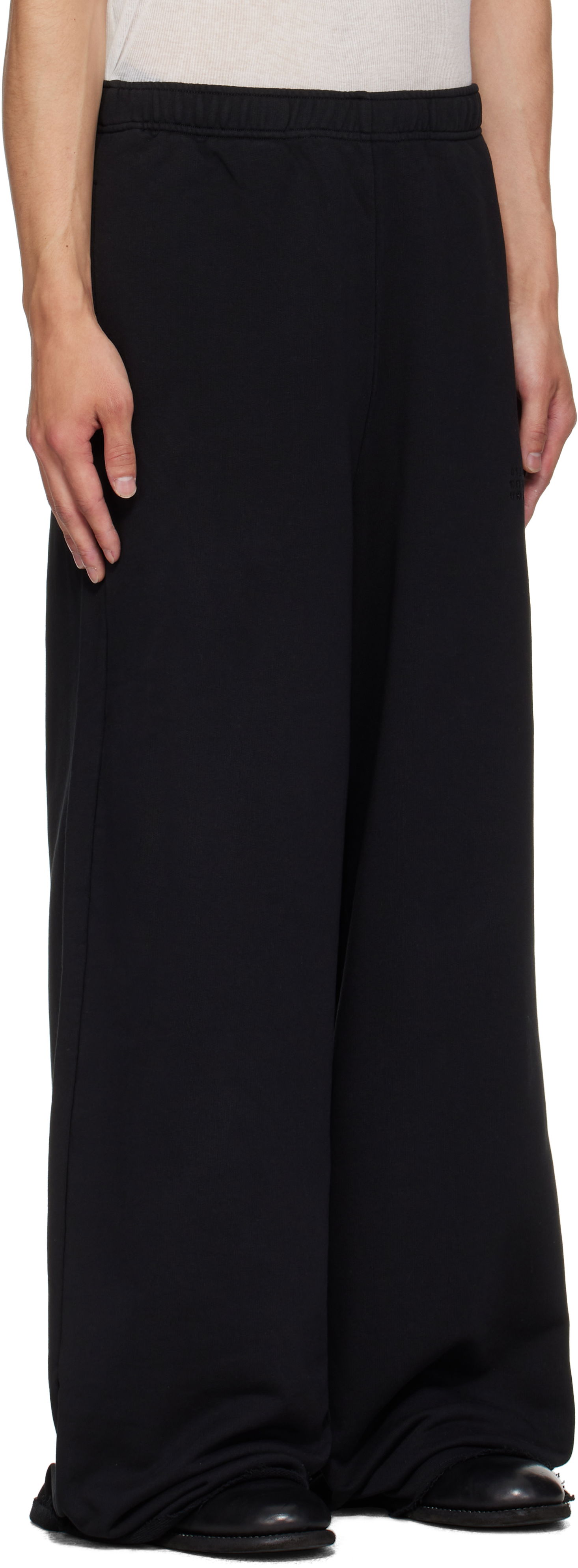 Joggingbukser Maison Margiela MM6 Maison Margiela Cotton Wide-Leg Sweatpants Sort | SH0KA0057 M25025, 1