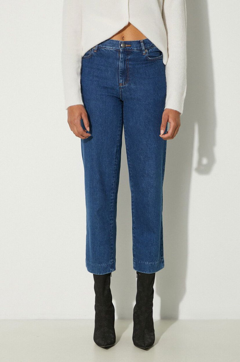 Jeans A.P.C. High Waist Jeans Blå | COGUK.F09131