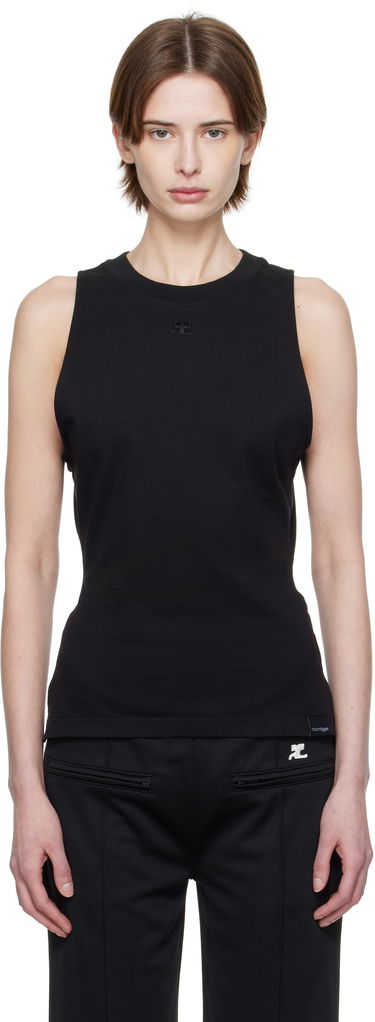 Tanktop Courrèges Courrèges Fitted Tank Top Sort | 125JDE094JS0107, 0
