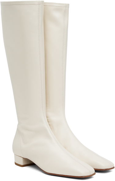 Sneakers og sko BY FAR Leather Knee-High Boots Hvid | 19FWEDIDFHL, 3