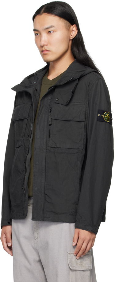Jakke Stone Island Canvas Weave Cotton Jacket Sort | K2S15 Q100012 S0240, 3