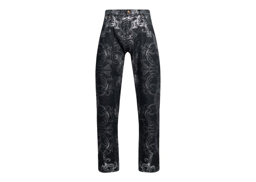 Jeans Versace Patterned Jeans Black Sort | 1006372-1A04347_2D550
